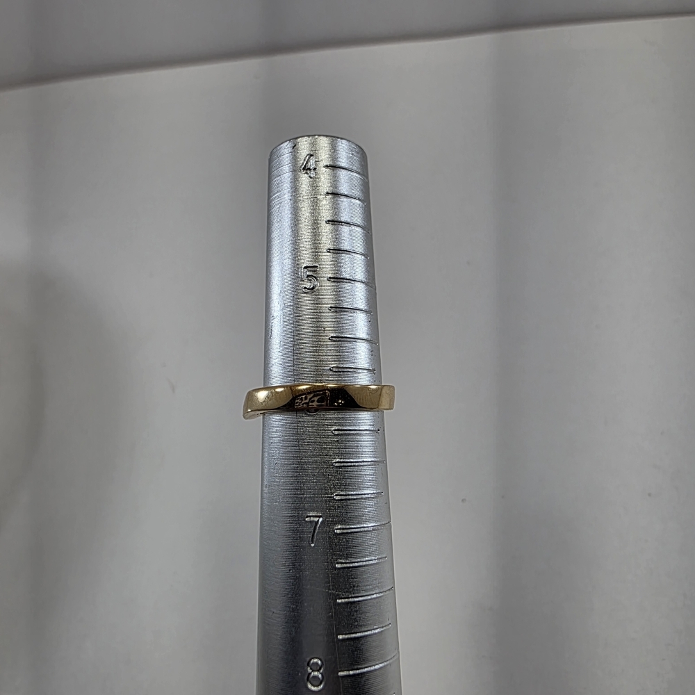 Solitaire Crystal Ring Gold-Tone Statement Cocktail Ring Size 6 - Picture 6 of 8